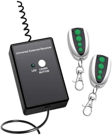 TOPENS ERM12 Universal Receiver Kit with 2 Remotes for Garden Gate Openers Outdoor Use