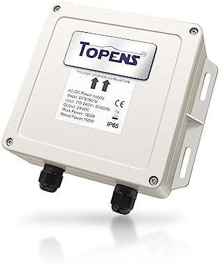 TOPENS DPS180-U Waterproof 24V Power Supply for Automatic Gate Openers AC 110-240V Adapter