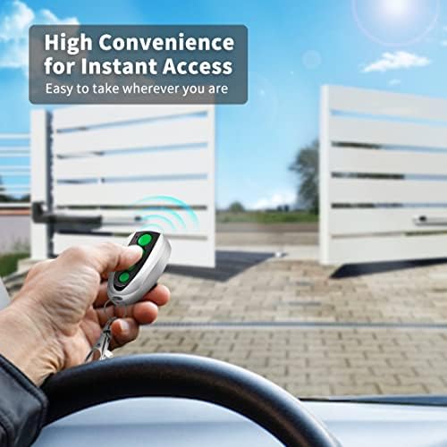 TOPENS M12 4-Button Remote Transmitter 2-Pack for Swing & Sliding Gate Openers