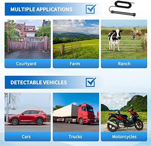 TOPENS TEW3 Vehicle Exit Sensor Wand for Gate Openers - Automatic Driveway Detection