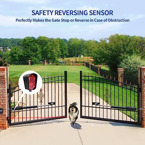 TOPENS TRF3 Retro-Reflective Photocell Sensor for Swing Sliding Gate Openers - Safety Beam Outdoor Use